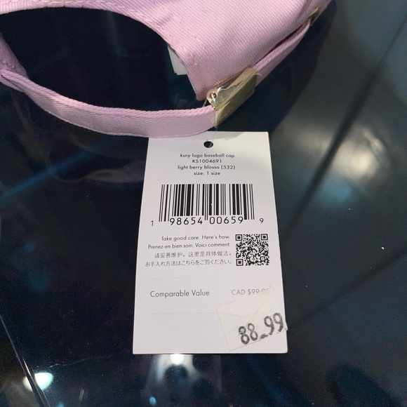 Kate Spade New York Logo Baseball Hat Light Pink NWT - Picture 5 of 5